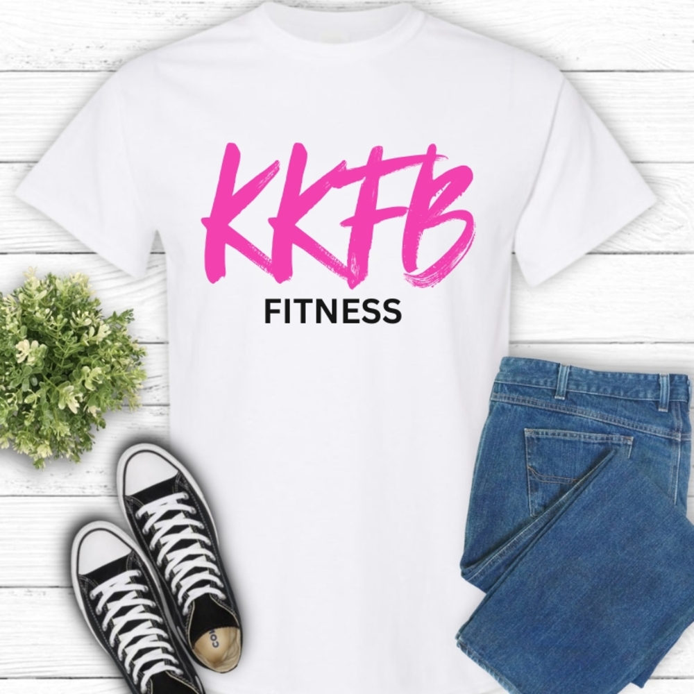 White and Pink Short Sleeve Tee